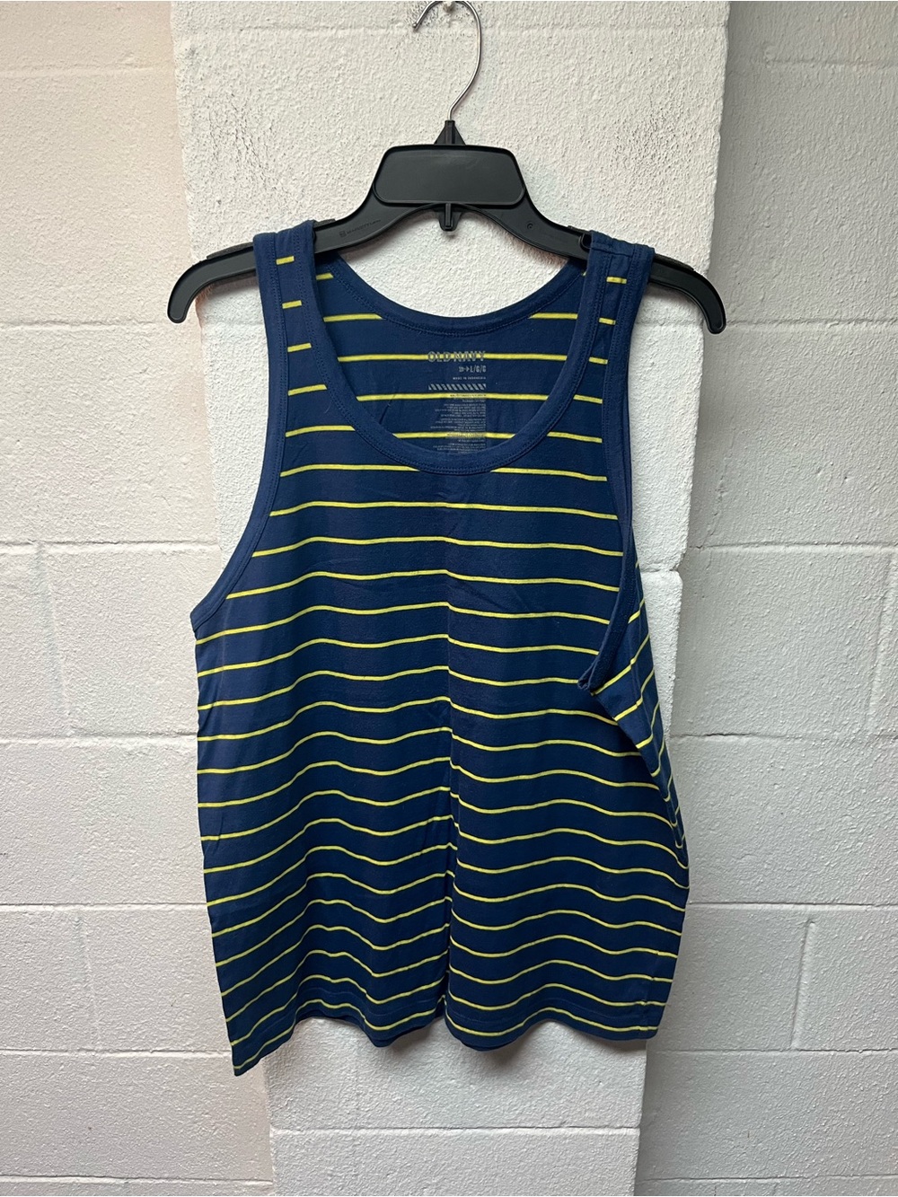 Old Navy Navy & Lime Striped Tee